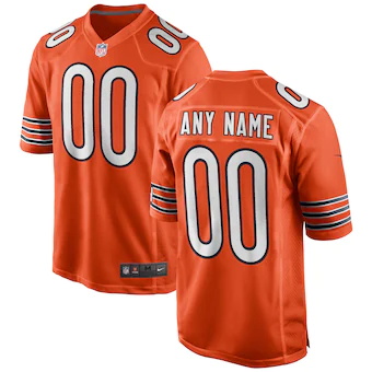 youth nike orange chicago bears alternate custom game jerse